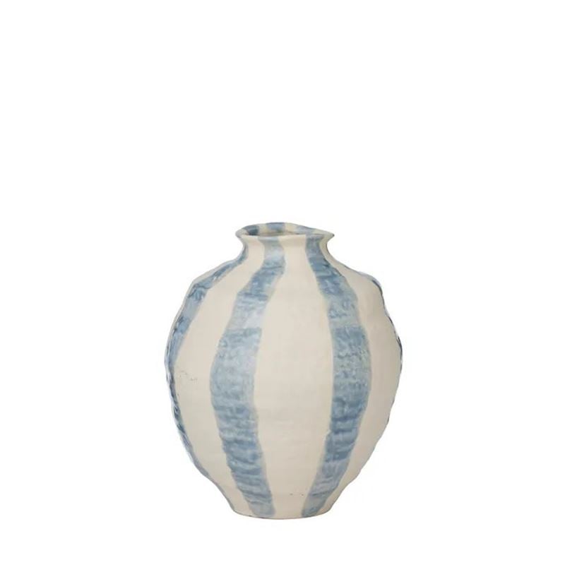 Rayas Ceramic Vase 18x20.5cm Steel