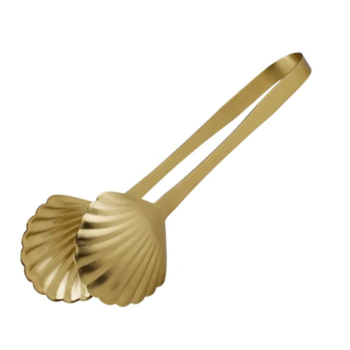 Clam Stainless Steel Tongs 26cm Gold