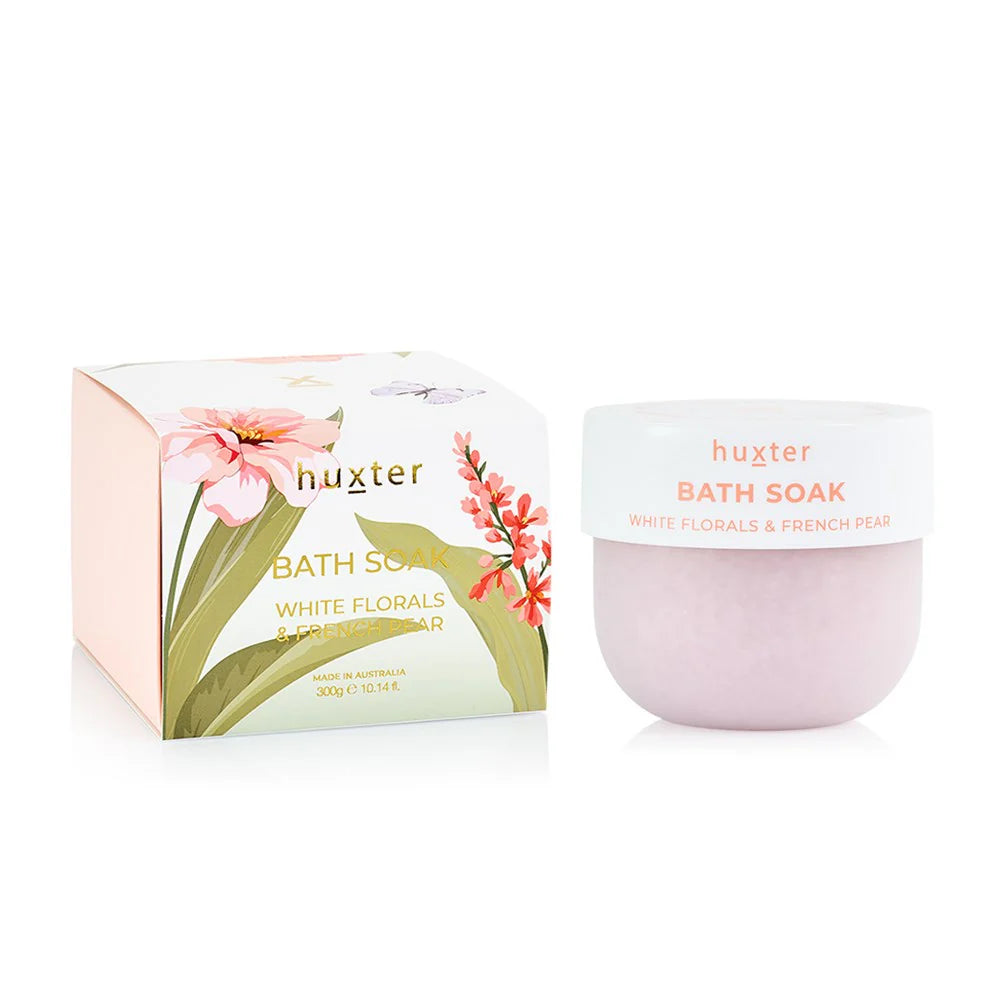 300gm Bath Soak Boxed - White Florals & French Pear