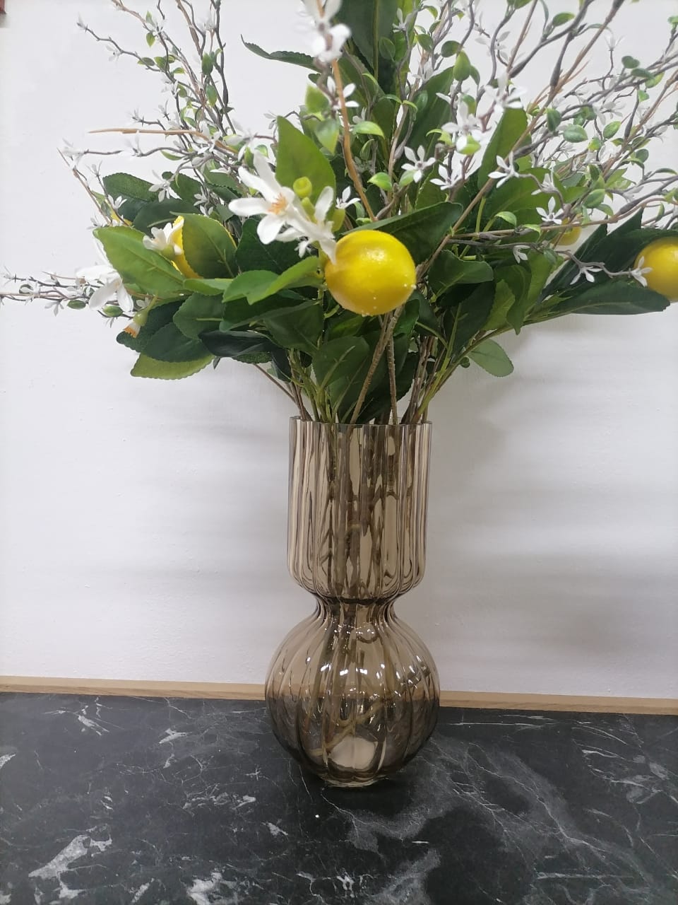 Arya Glass Vase 15x30cm Peach