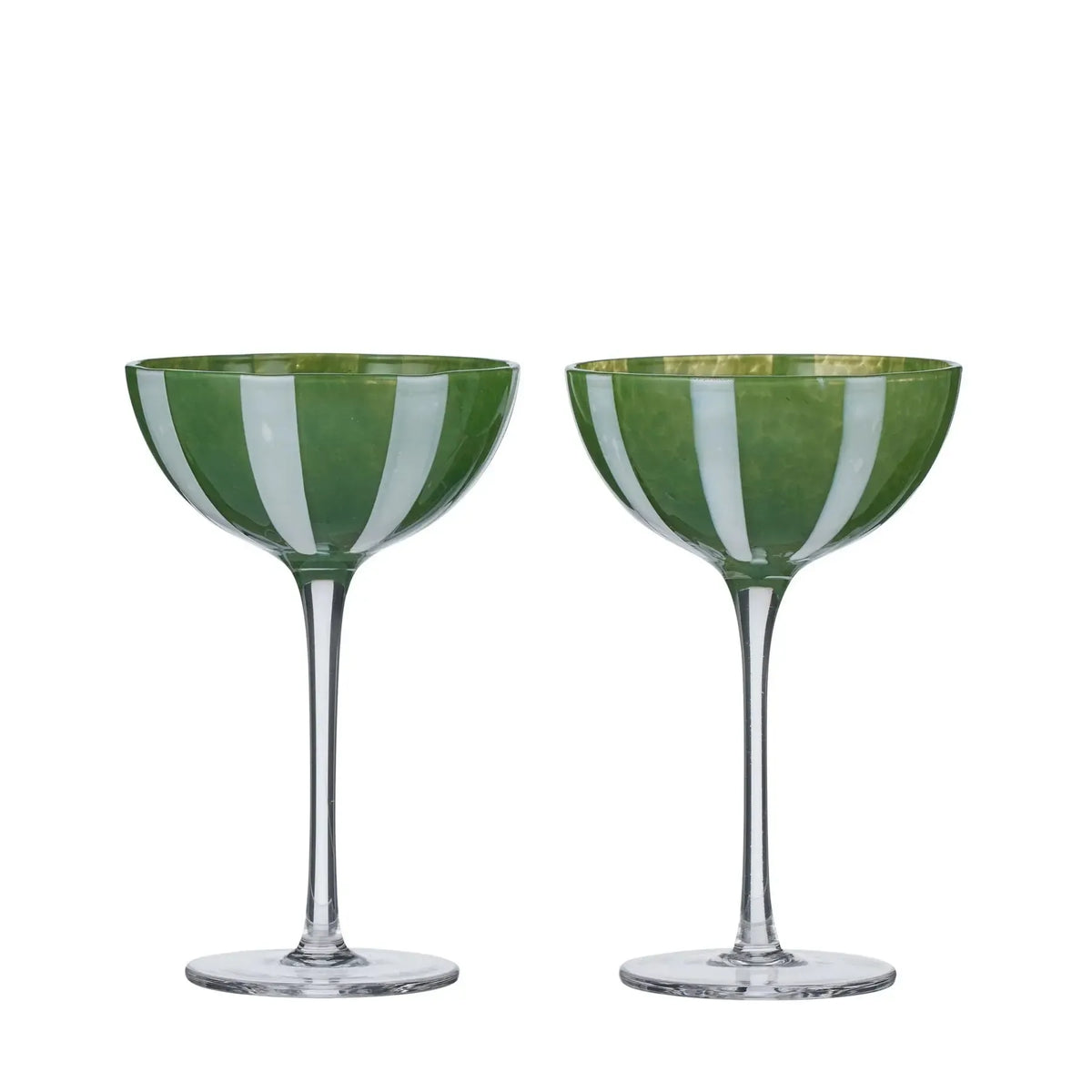 Aperitivo S/2 Coupe Glass 10x15.5cm Gr/l