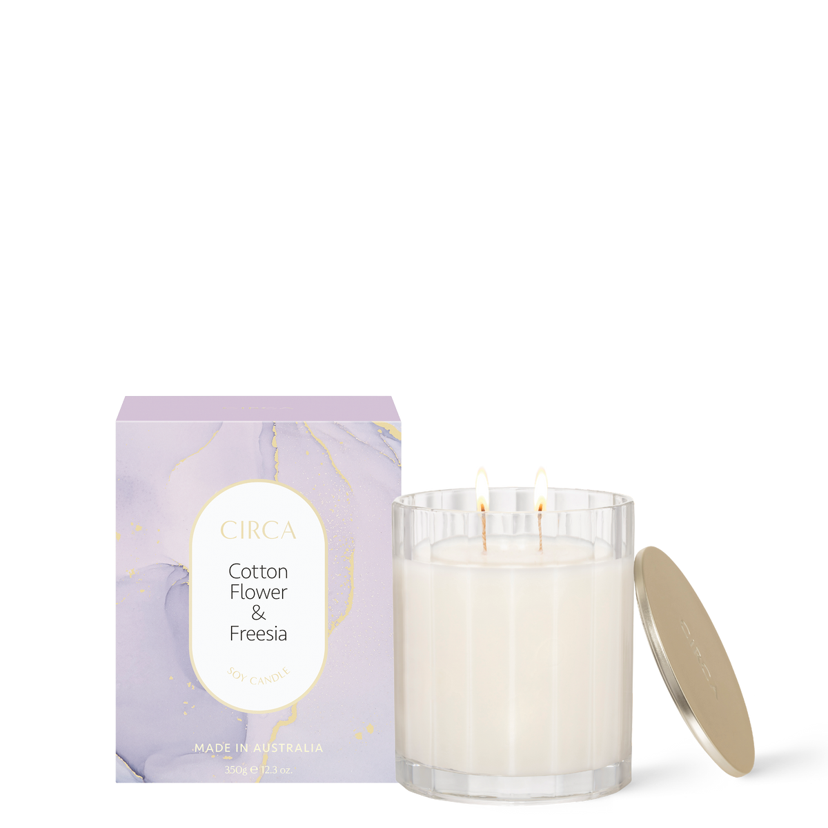 350g Candle - Cotton Flower &amp; Freesia