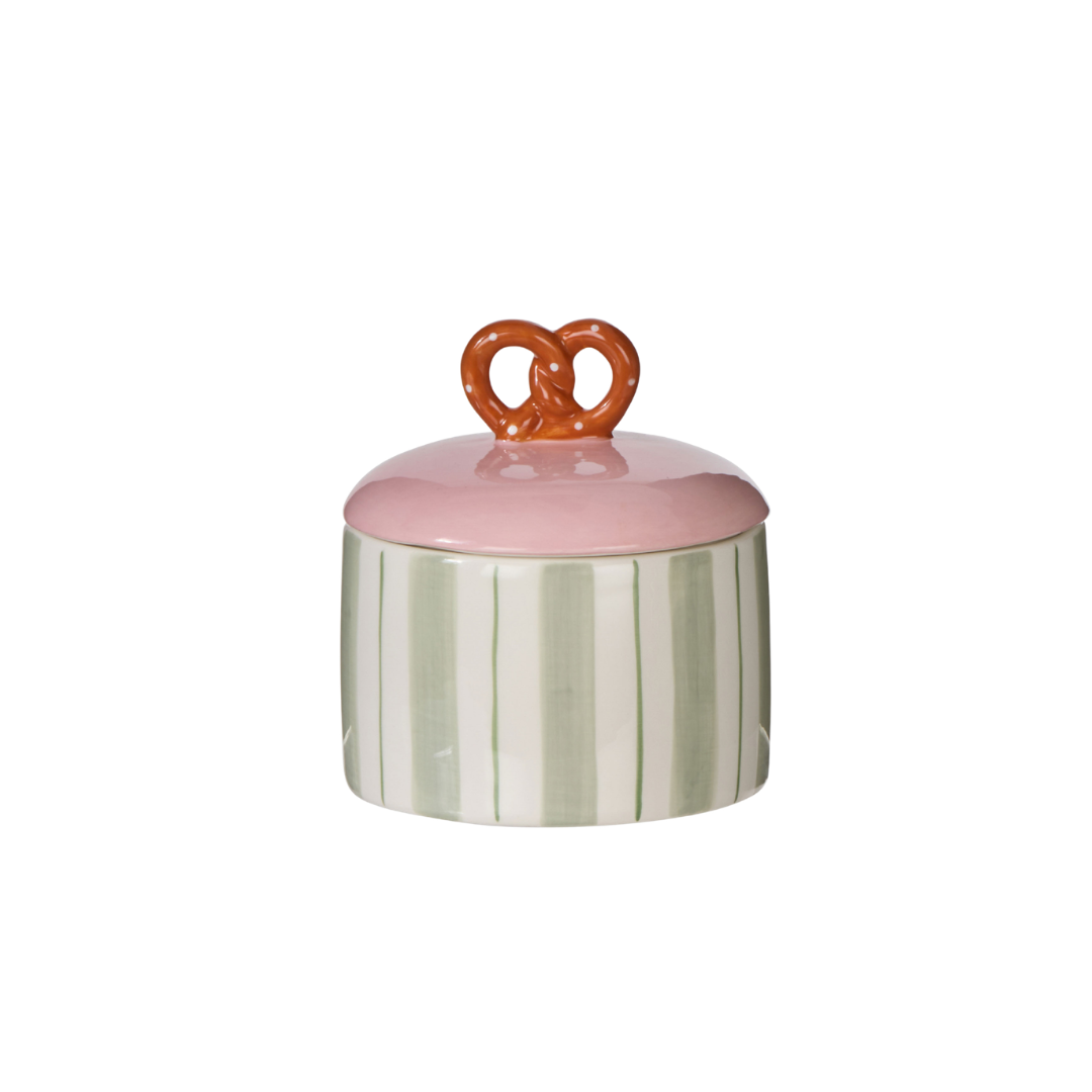 Pierre Pretzel Stripe Cannister 13x13x1
