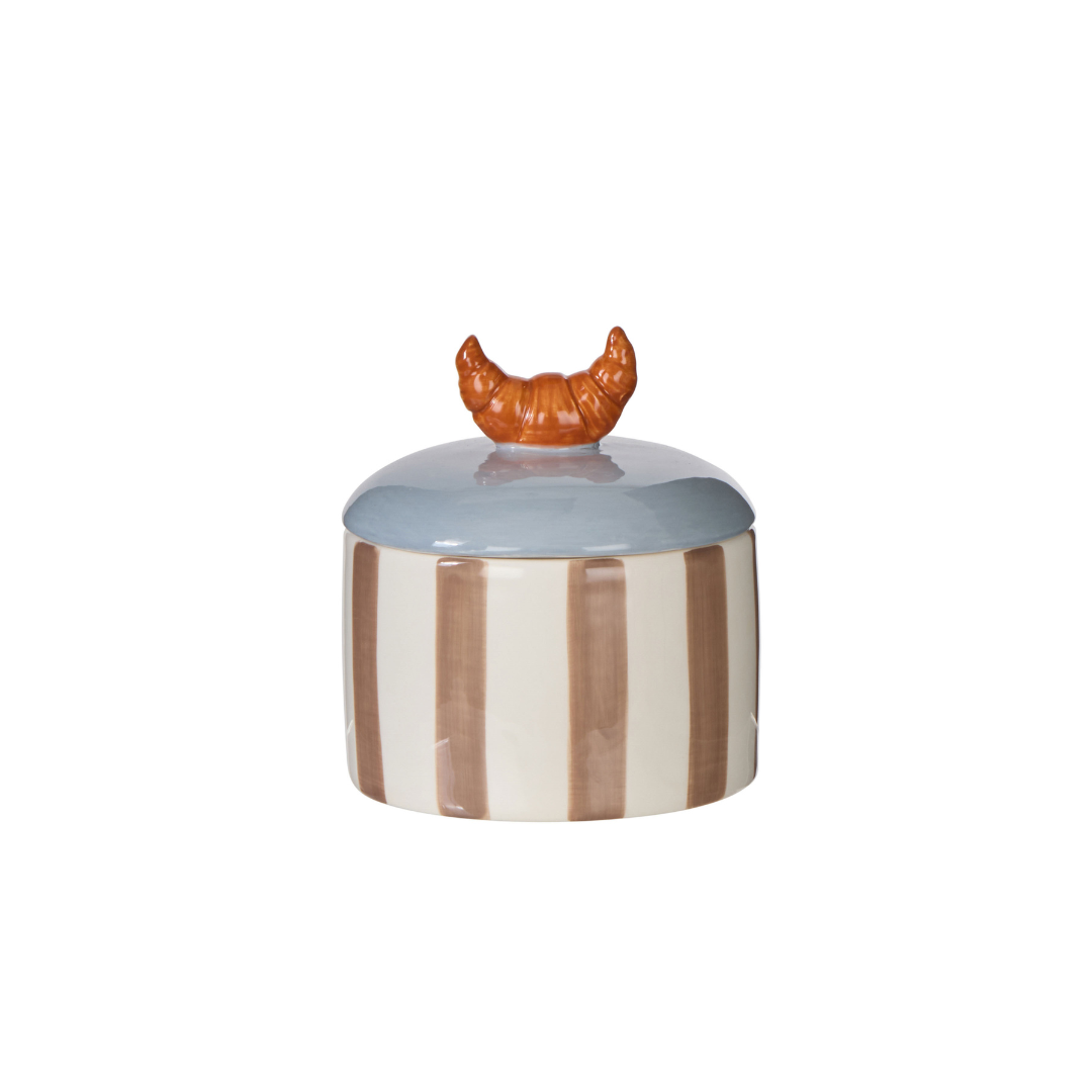 Colette Croissant Stripe Cannister 13x1