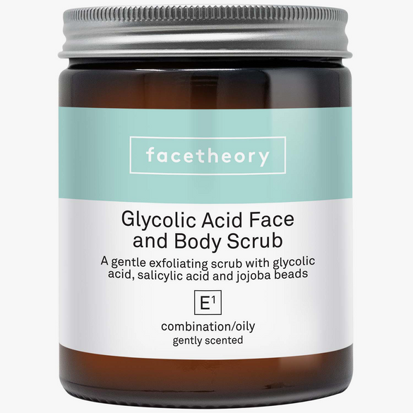 Glycolic Face Scrub E1 with Glycolic Acid, Salicylic Acid and Jojoba Beads