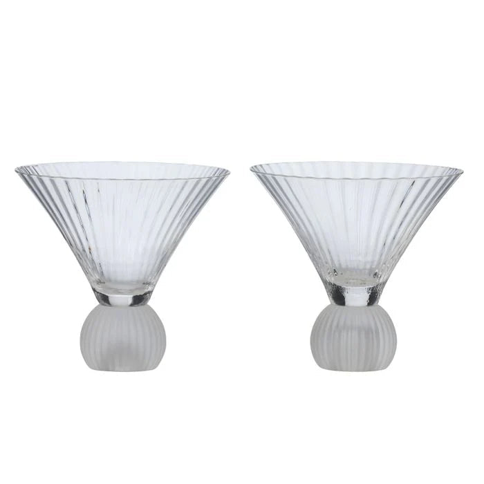 Brighton S/2 Cocktail Glass 11.5x11cm CIear
