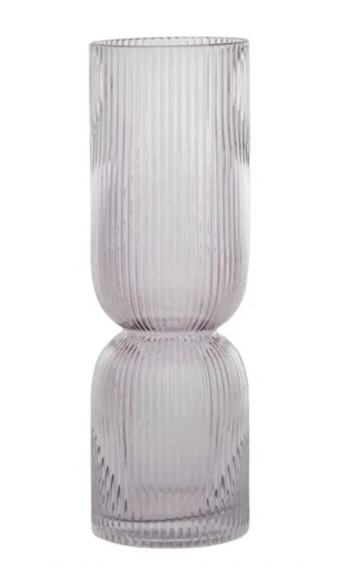 Erwin Glass Vase 10x32cm Mauve