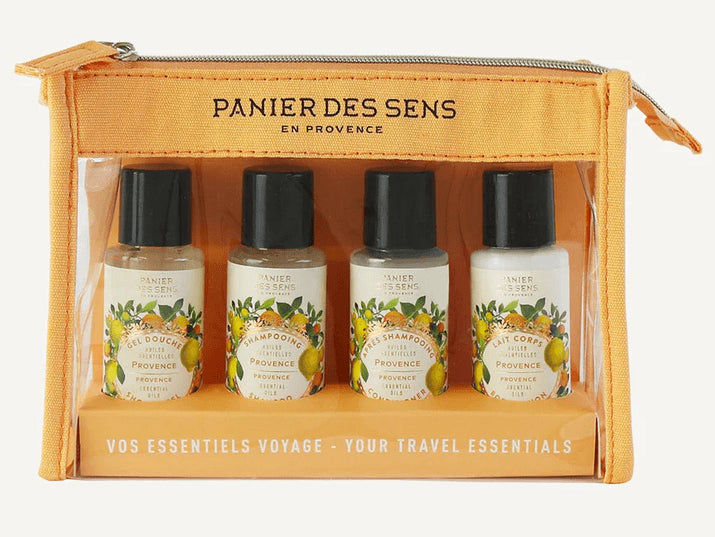 Travel Pouch - 40ml Shower Gel + 40ml Shampoo + 40ml Conditioner + 40ml Body Lotion - - Soothing Provence