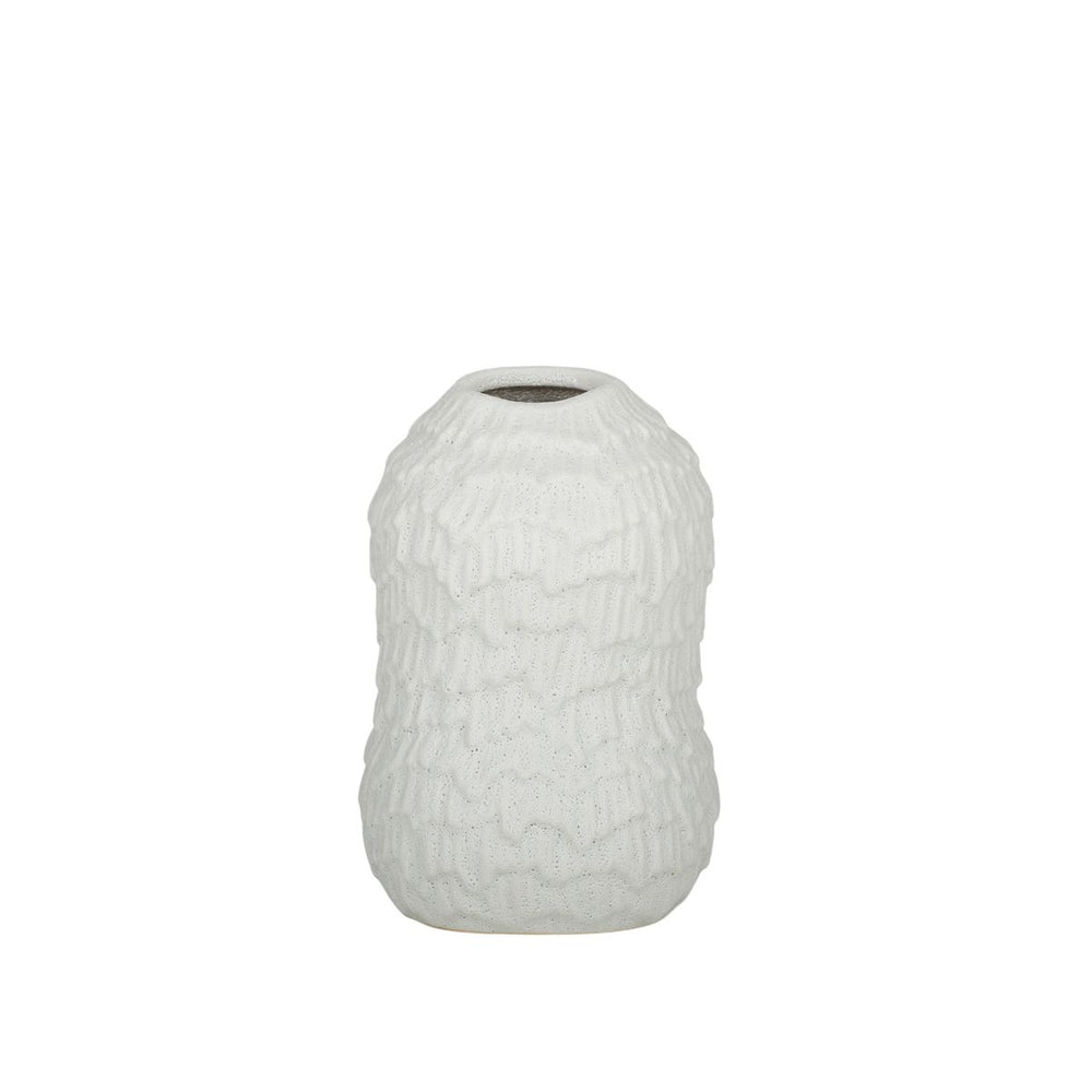 Blanc Ceramic Vase 13.5x20.5cm White