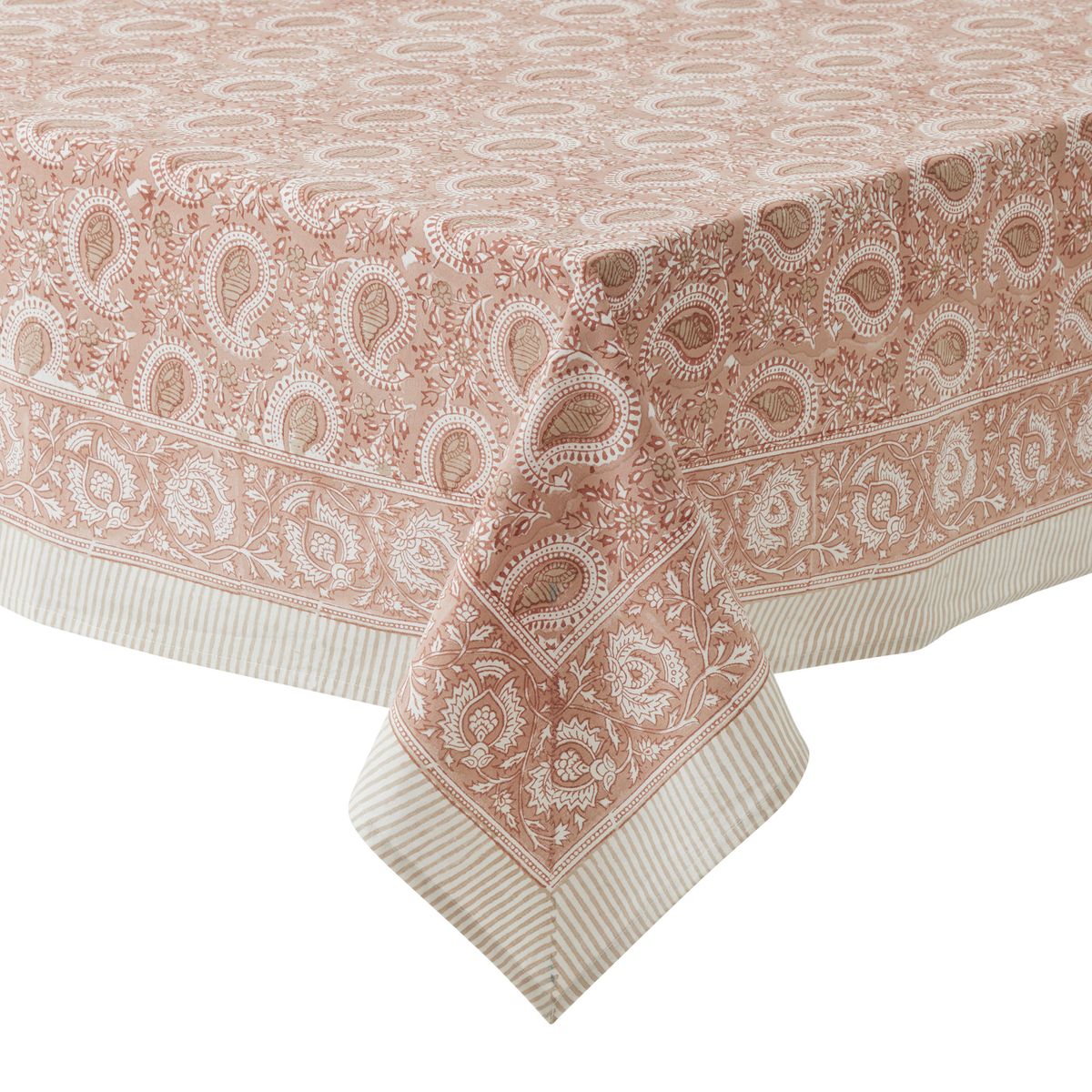 Ravenna Cotton Block Tablecloth 150x220 cm