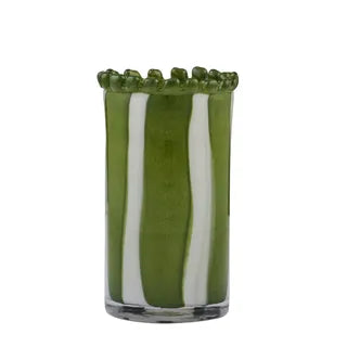 Pettine Glass Vase 12.5x23.5cm Green