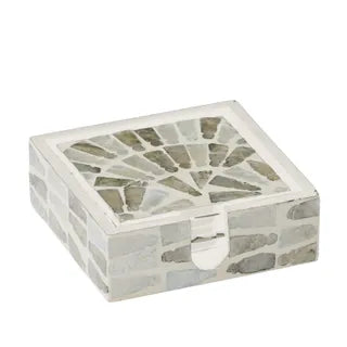 Aria S/6 Inlay Coasters 10x10cm Blue