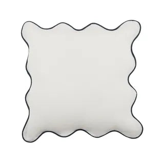 Diablo Cotton Cushion 50x50cm White/Navy