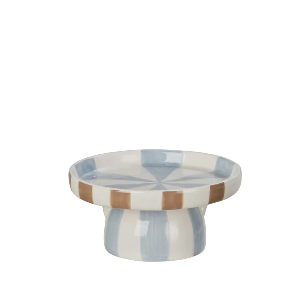 Coco Stripe Dish 20.5x20.5x9cm Whi